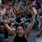 Protesta feminista en Barcelona 