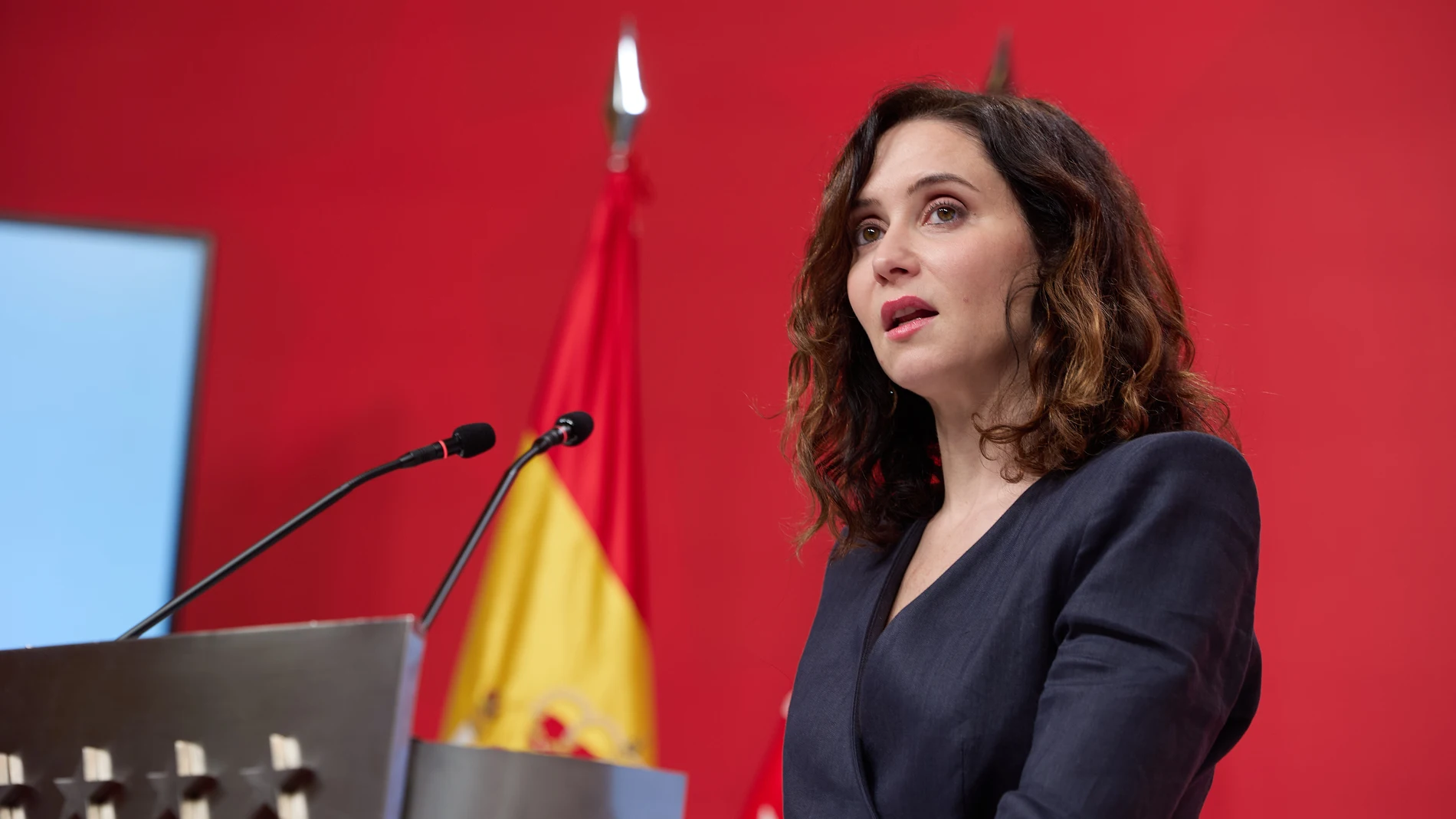 La presidenta de la Comunidad de Madrid, Isabel Díaz Ayuso, ofrece una rueda de prensa tras la reunión del Consejo de Gobierno, en la Real Casa de Correos, a 26 de diciembre de 2024, en Madrid (España). 26 DICIEMBRE 2024;AYUSO;REUNIÓN;GOBIERNO;CAM;MADRID;PRESIDENTA;COMPARECENCIA Jesús Hellín / Europa Press 26/12/2024