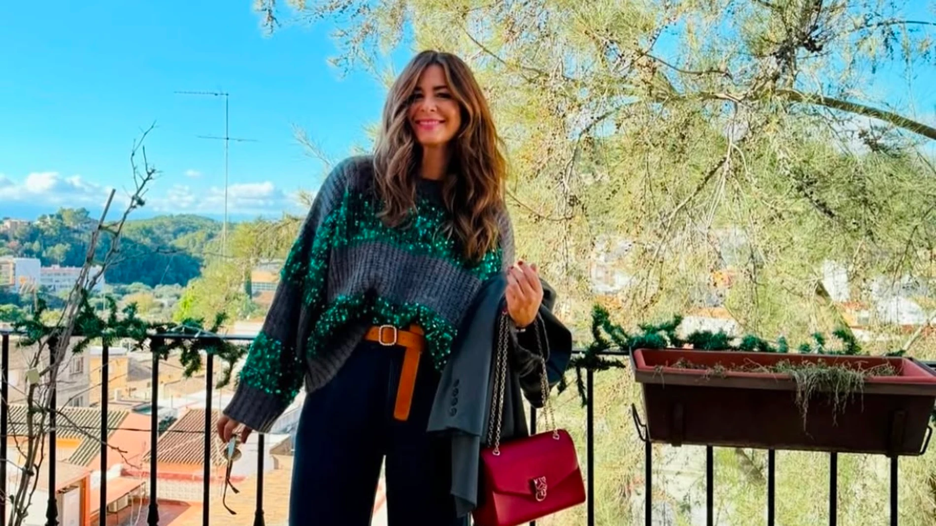 El look de Navidad de Nuria Roca.