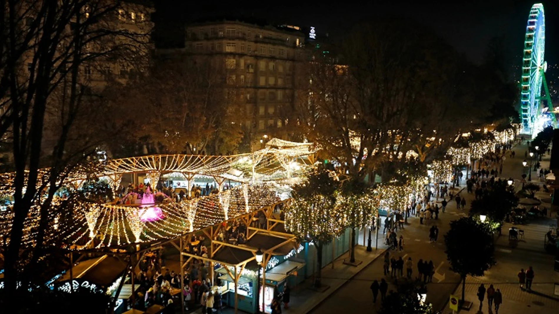 Mercado navideño de Vigo.
