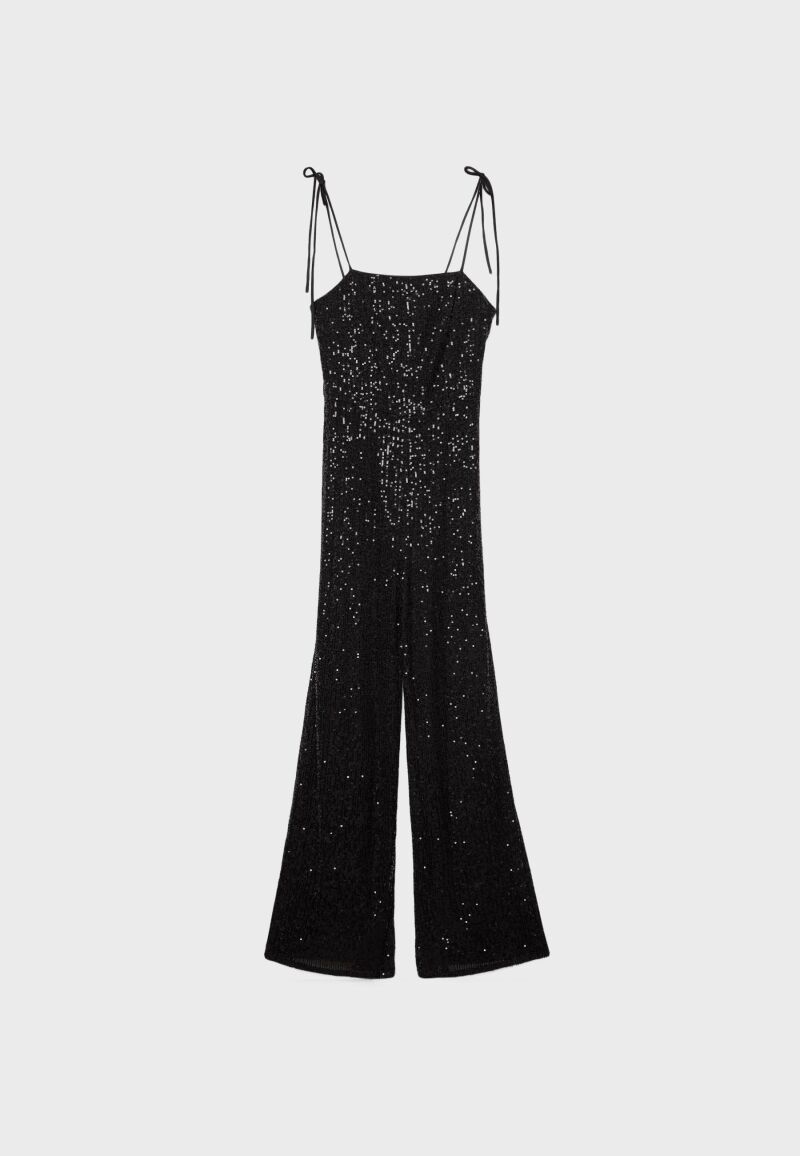 Mono largo bandeau lentejuelas