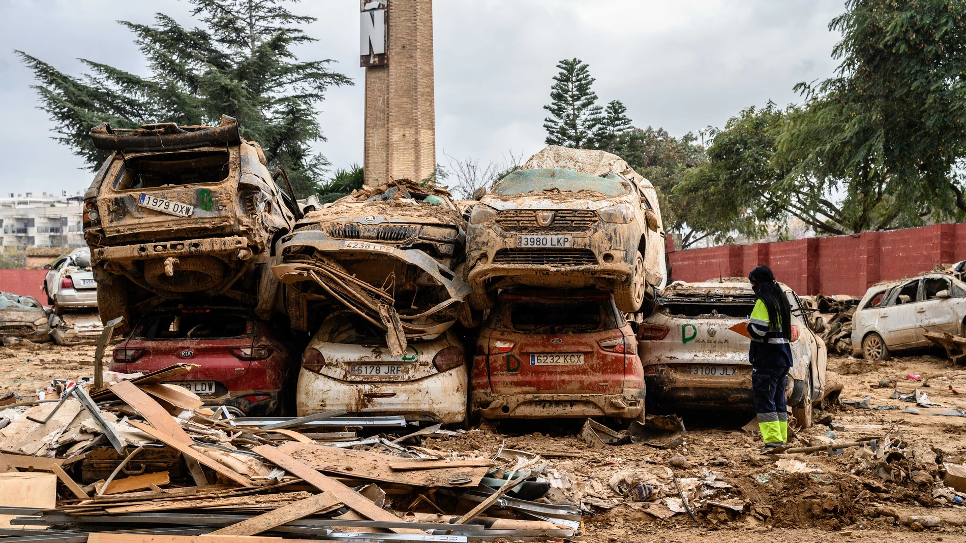 Coches afectados por la DANA de Valencia