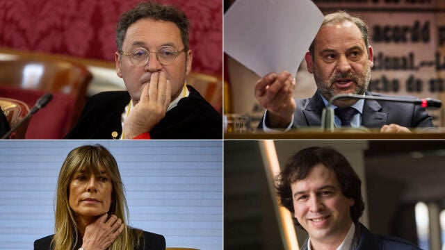 Álvaro García Ortiz, José Luis Ábalos, Begoña Gómez y David Sánchez. 