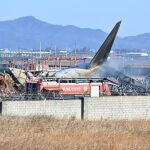 Imagen del avión accidentado en el aeropuerto de Halifax (Canadá)