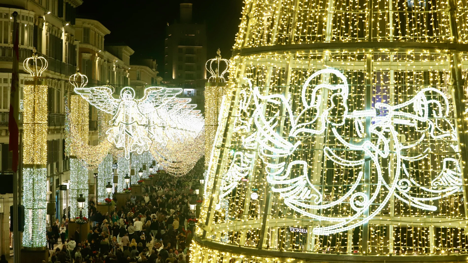 Luces navideñas en Málaga