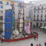 Imagen del Belén de récord guiness que está ubicado en la plaza del Ayuntamiento de Alicante