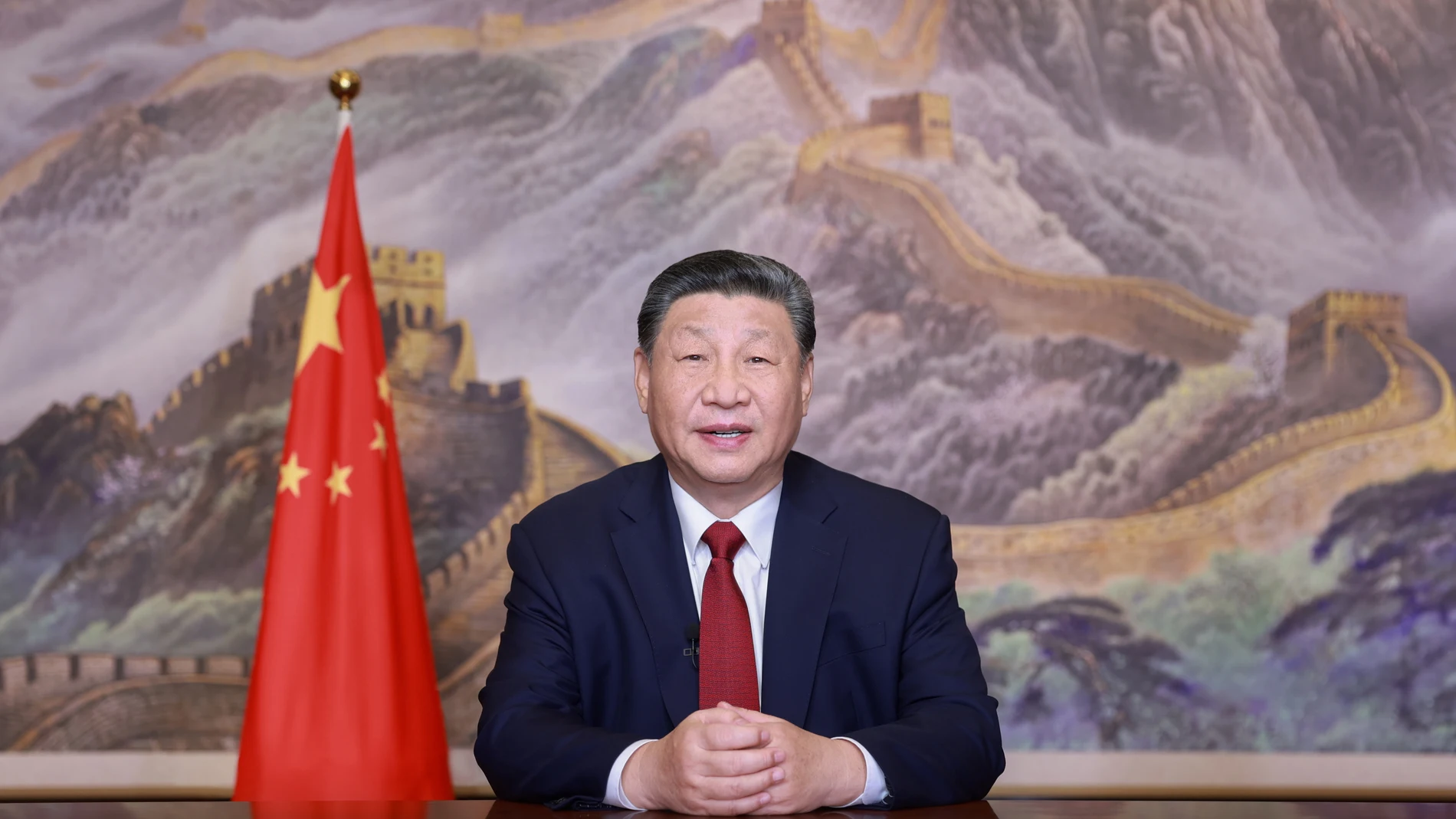 Beijing (China), 31/12/2024.- Chinese President Xi Jinping delivers a New Year message through China Media Group and the internet to ring in 2025 in Beijing, China, 31 December 2024. EFE/EPA/XINHUA / JU PENG CHINA OUT / UK AND IRELAND OUT / MANDATORY CREDIT EDITORIAL USE ONLY