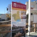 Elemento de señalización instalado en el Camino de Levante