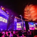 New Year's firework display at Taiwan's Taipei 101 tower