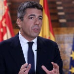 El presidente de la Generalitat valenciana, Carlos Mazón, durante su discurso de Año Nuevo