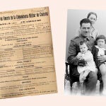 Francisco Mas y su familia y una hoja de su consejo de guerra