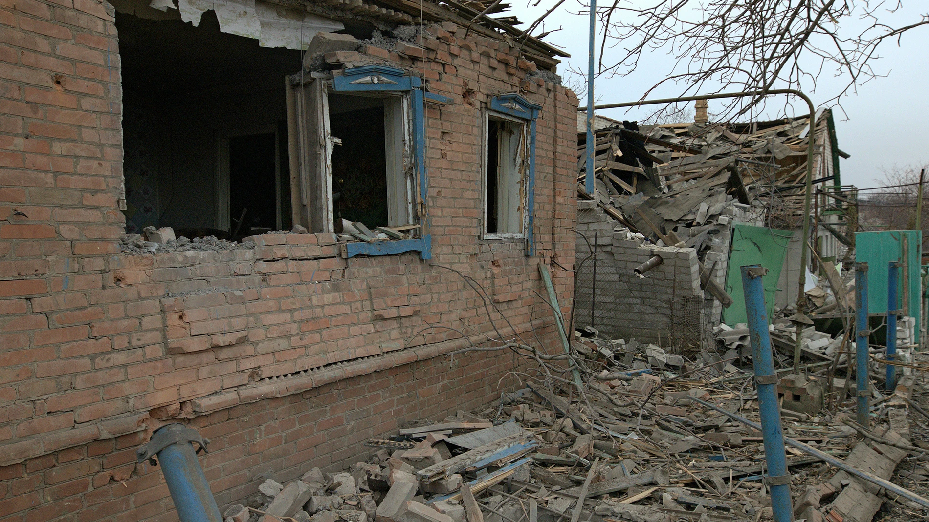 November 26, 2024, Donetsk Region, Ukraine: DONETSK REGION, UKRAINE - NOVEMBER 26, 2024 - Private houses destroyed by Russian shelling in the village of Yasnohirka near Kramatorsk, Donetsk region, eastern Ukraine Europa Press/Contacto/Volodymyr Tarasov 26/11/2024 ONLY FOR USE IN SPAIN