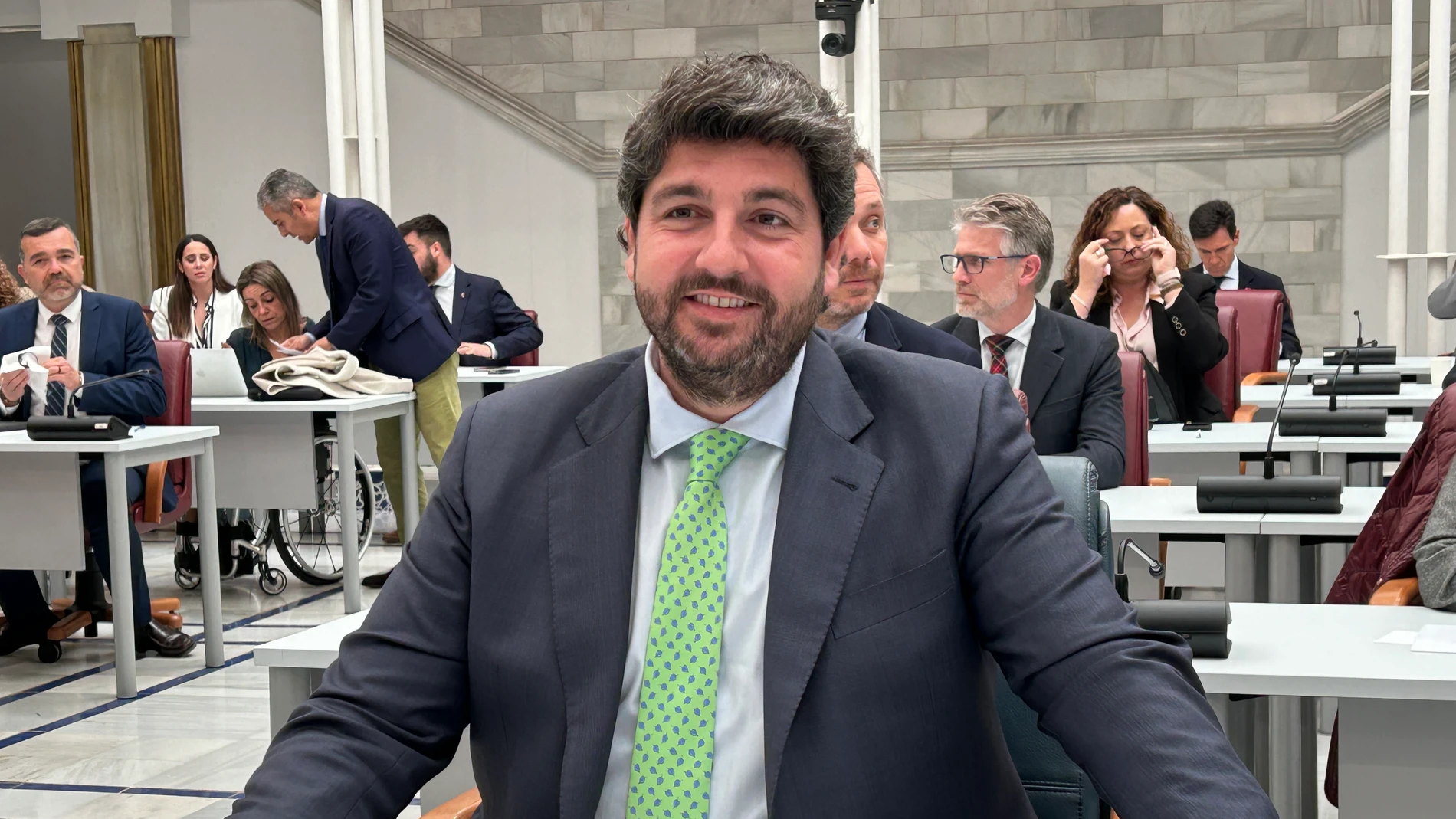 El presidente de la Comunidad, Fernando López Miras, en la Asamblea Regional
