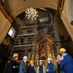Visita a los trabajos de restauración de la Cúpula