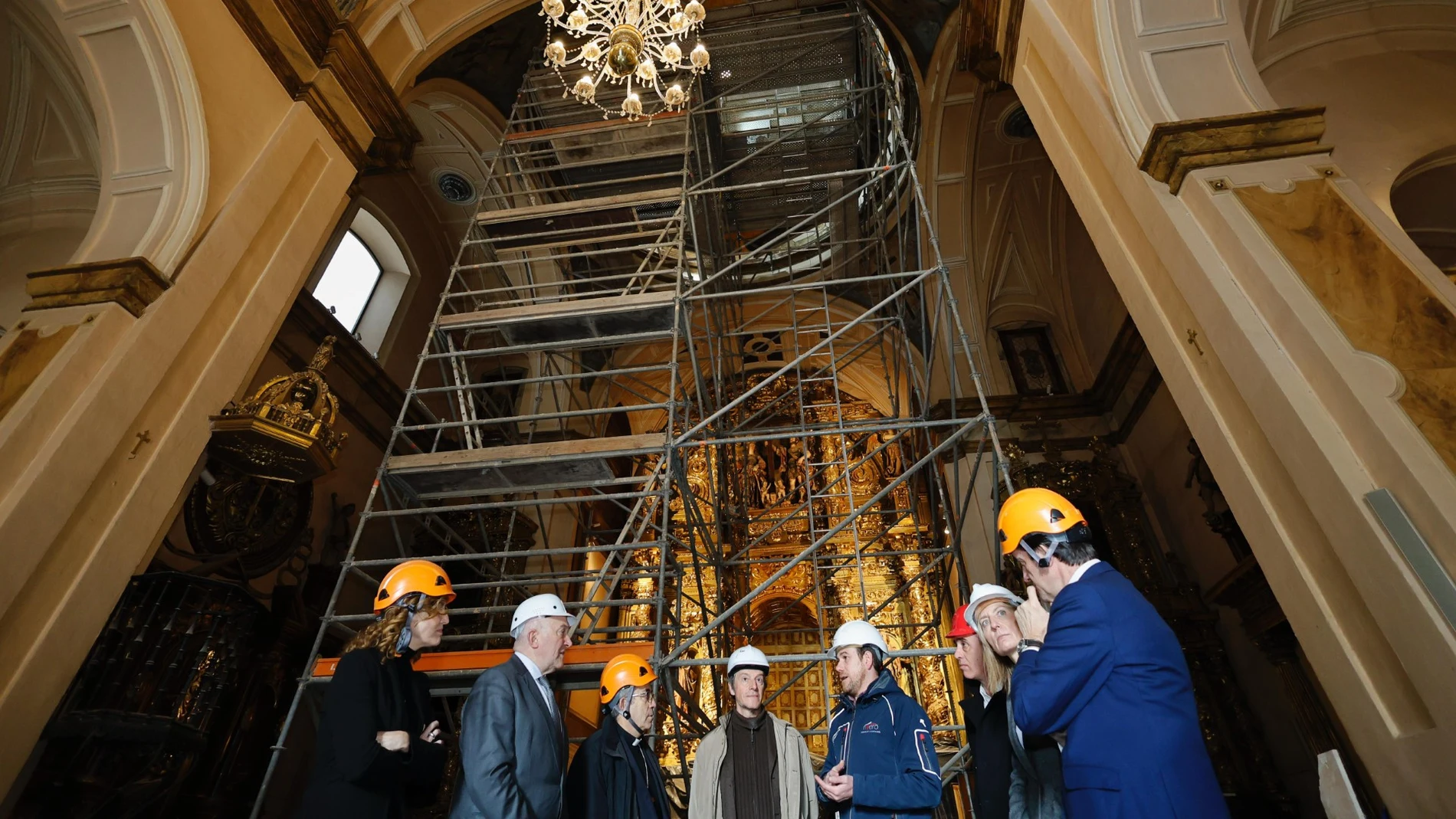 Visita a los trabajos de restauración de la Cúpula