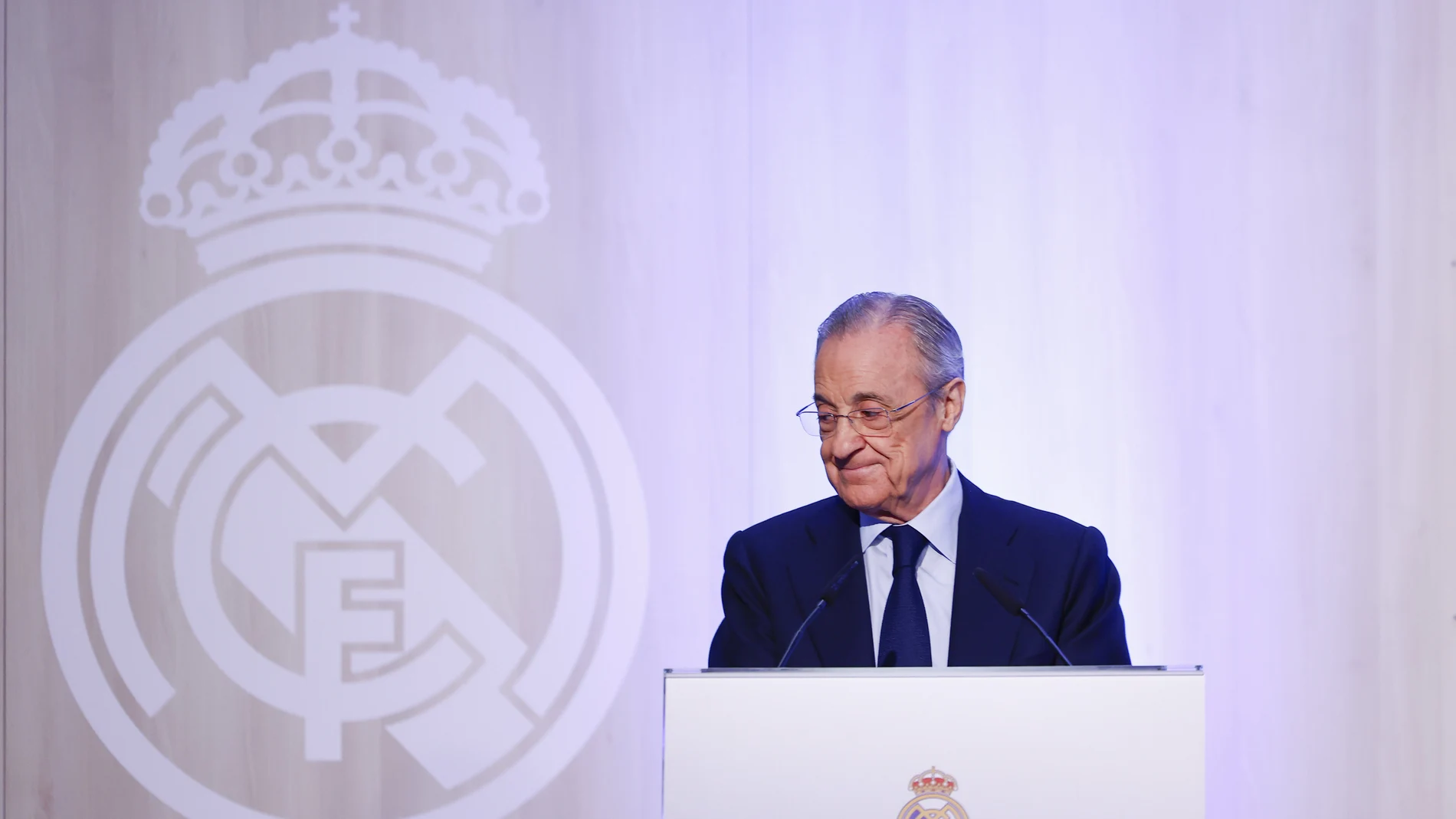 Florentino Pérez, en su discurso en la última asamblea del Real Madrid