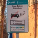 Señal de Zona de Bajas Emisiones 