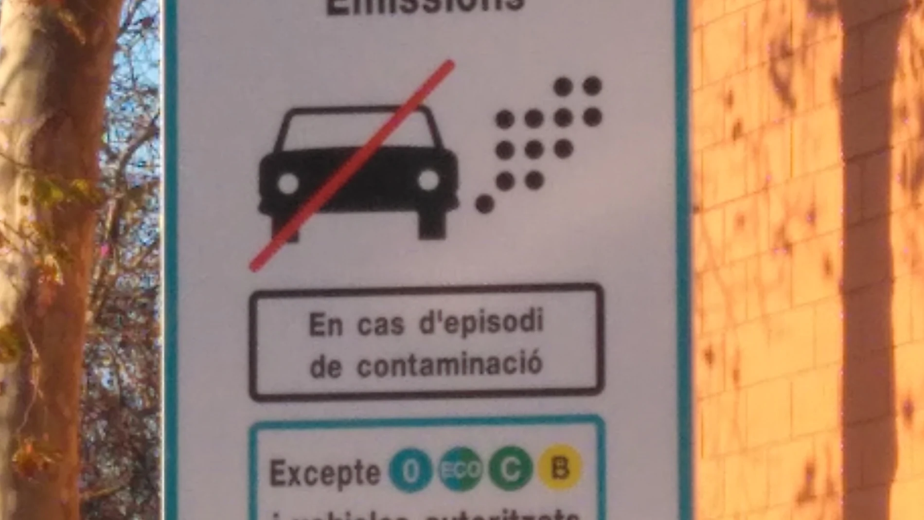 Señal de Zona de Bajas Emisiones