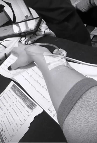Story de Ares Teixidó desde el hospital