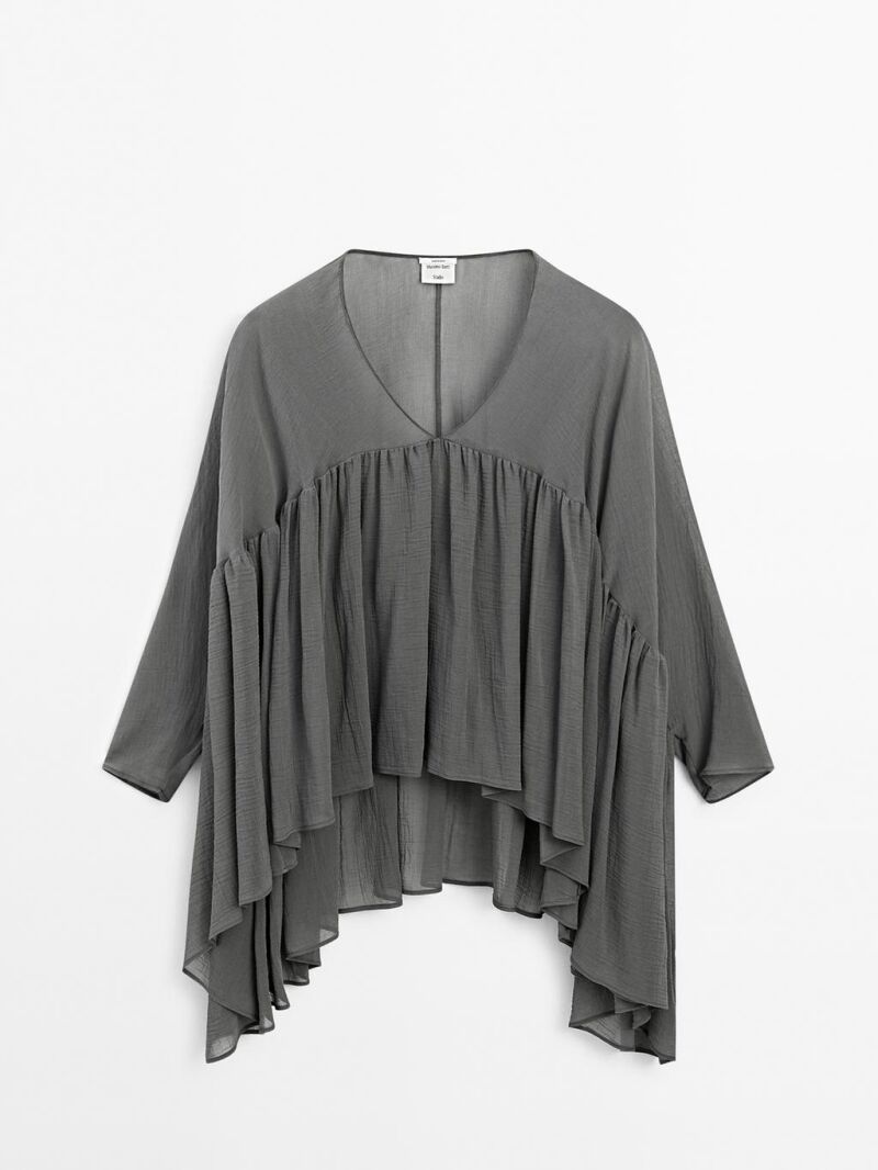 Camisa fluida detalle volantes