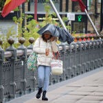 Viento y lluvia en la ciudad de León