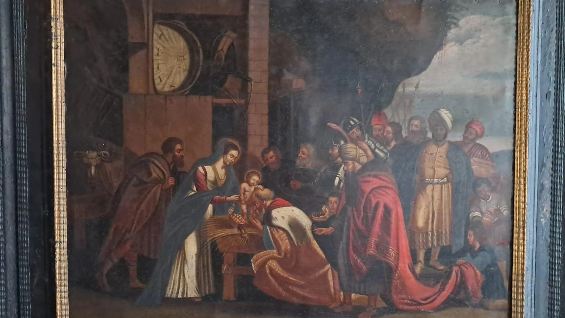 La Adoración de los Reyes. Anónimo flamenco. s. XVII. Óleo sobre cobre