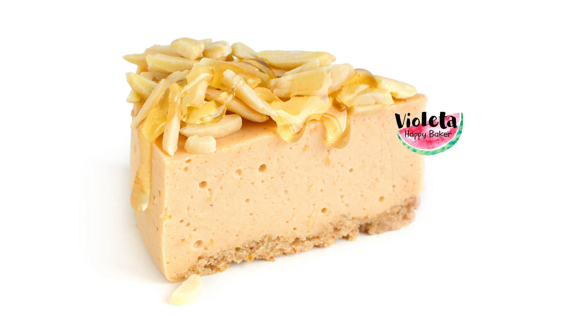 Porción de tarta de turrón