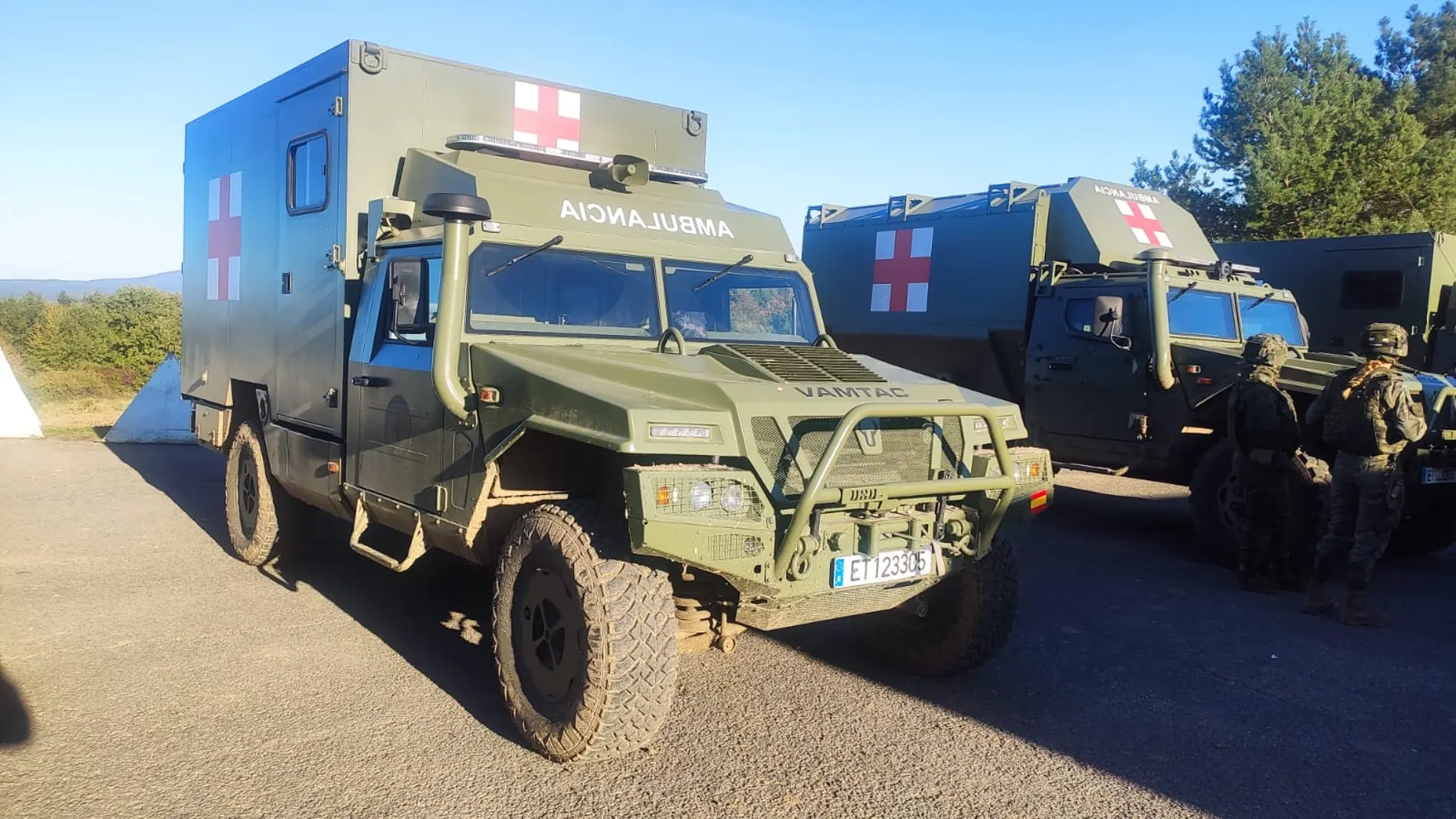 Ambulancia todoterreno en la misión en Eslovaquia
