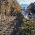 Estado del cauce del río Monachil, donde las obras comenzaron en el mes de noviembre