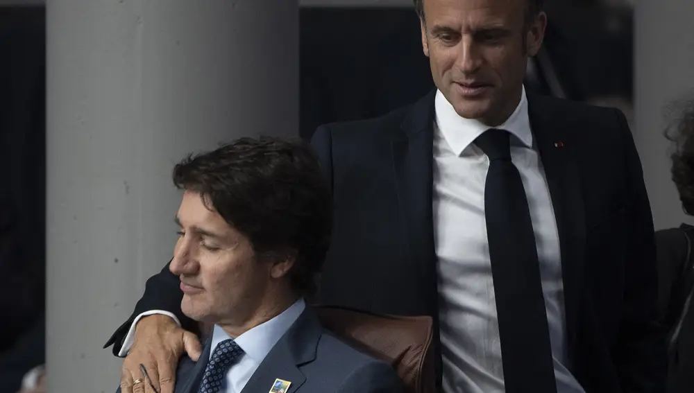 Justin Trudeau y Emmanuel Macron