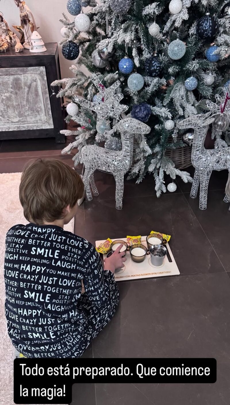El hijo de Eva González prepara leche y galletas para Sus Majestades los Reyes Magos de Oriente