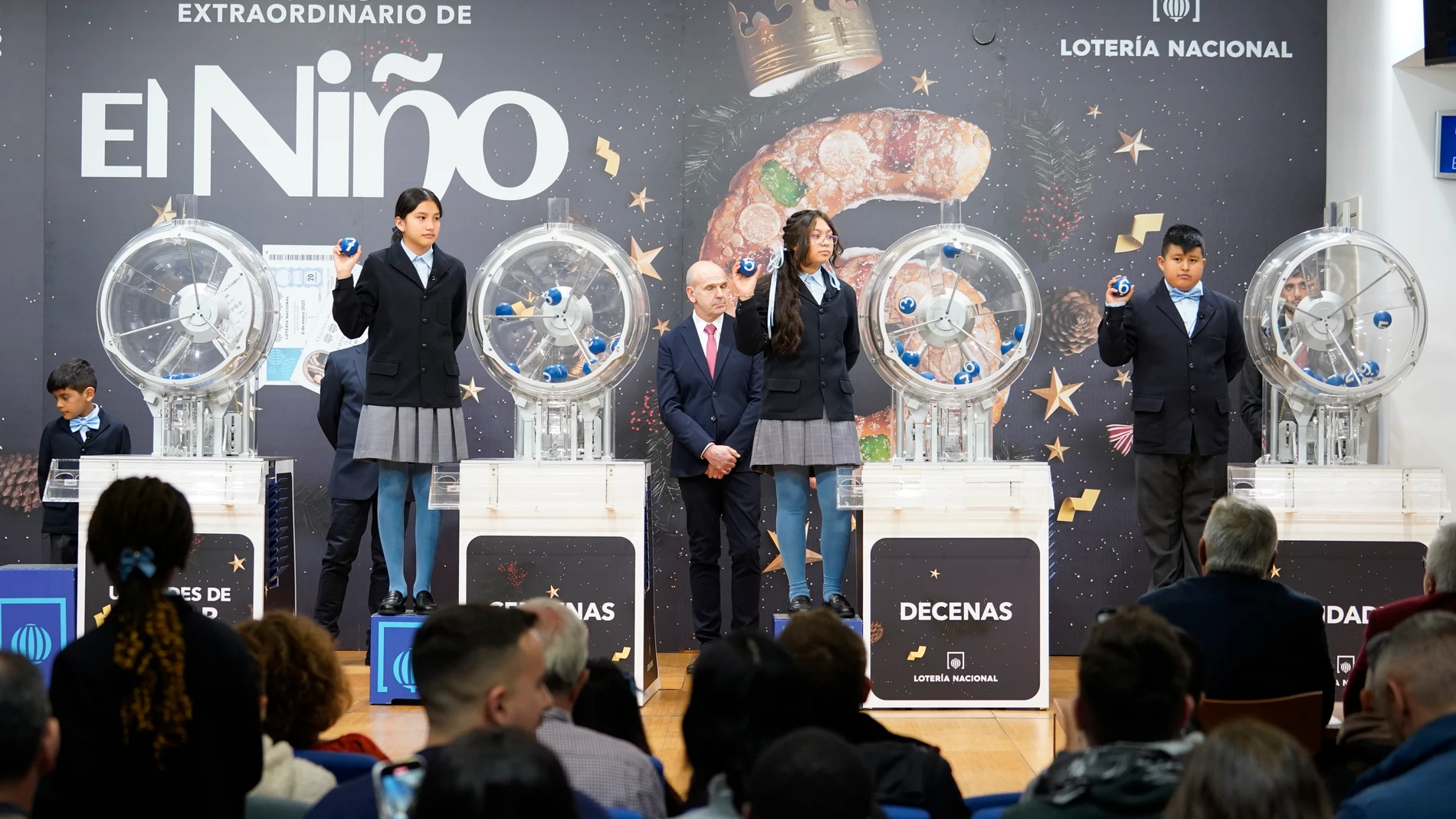 Celebración del Sorteo de la lotería del Niño en el salón de Loterías y Apuestas del Estado, a 6 de enero de 2025, en Madrid (España). 06 ENERO 2025 Pool 06/01/2025