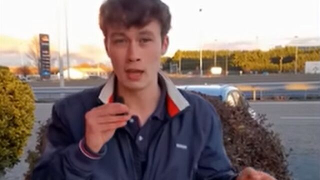 Jorge Rey, aficionado a la meteorología, en su última predicción del tiempo.