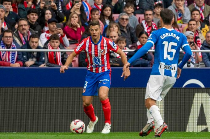 César Azpilicueta con el Atlético de Madrid