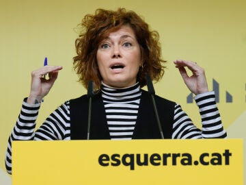 Rueda de prensa de la secretaria general y portavoz de ERC Elisenda Alamany