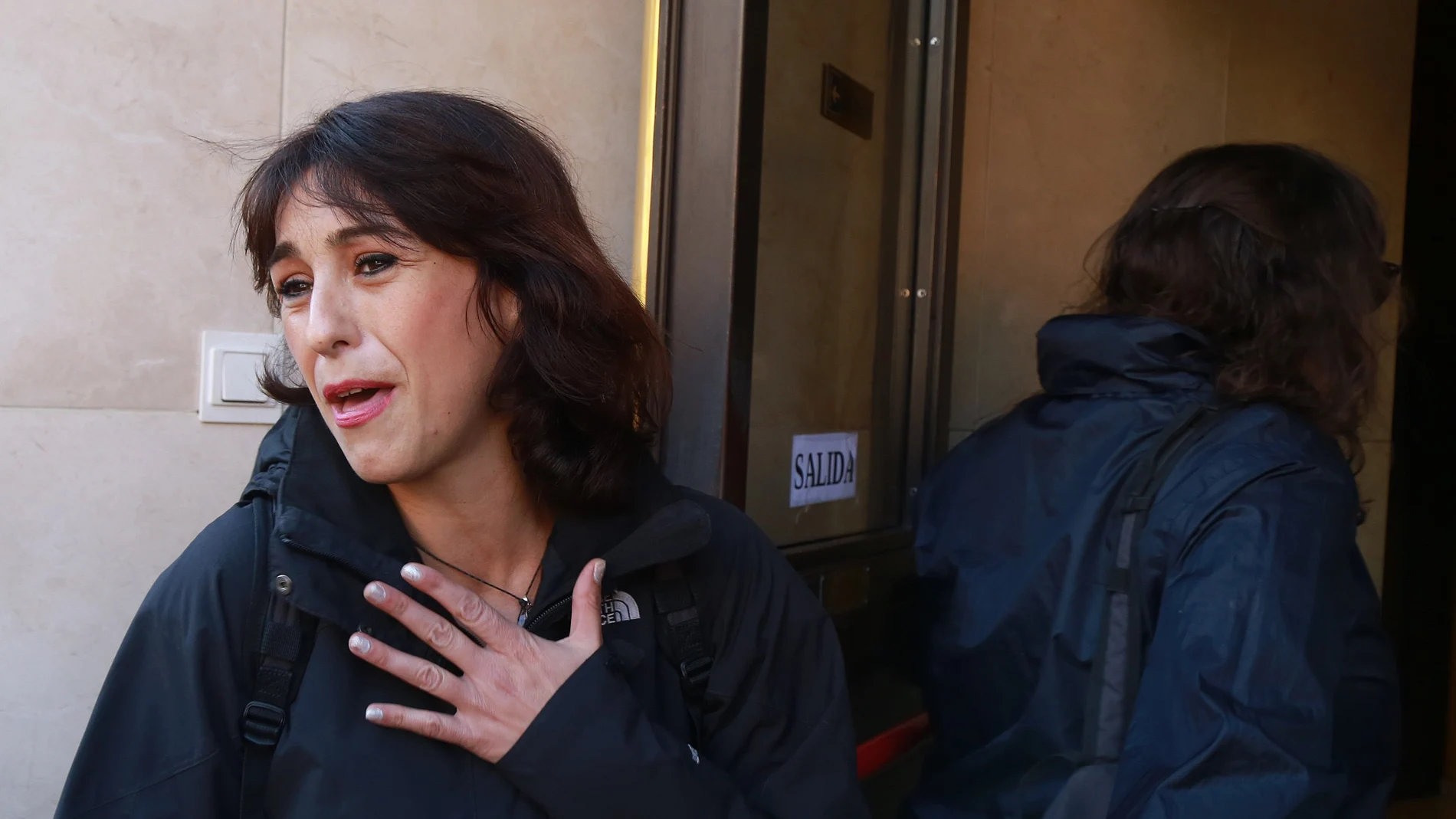Juana Rivas a su salida del juzgado de lo Penal 1 de Granada