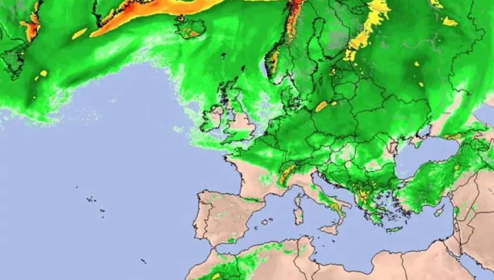 Nevadas previstas en Europa por el modelo de cabecera de Meteored para los próximos días