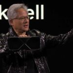 Jensen Huang en la presentación de sus últimos microchips
