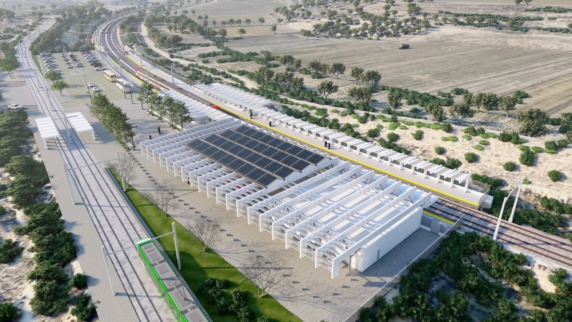 Nueva estación de Cercanías en Parla REMITIDA / HANDOUT por ADIF Fotografía remitida a medios de comunicación exclusivamente para ilustrar la noticia a la que hace referencia la imagen, y citando la procedencia de la imagen en la firma 10/01/2025