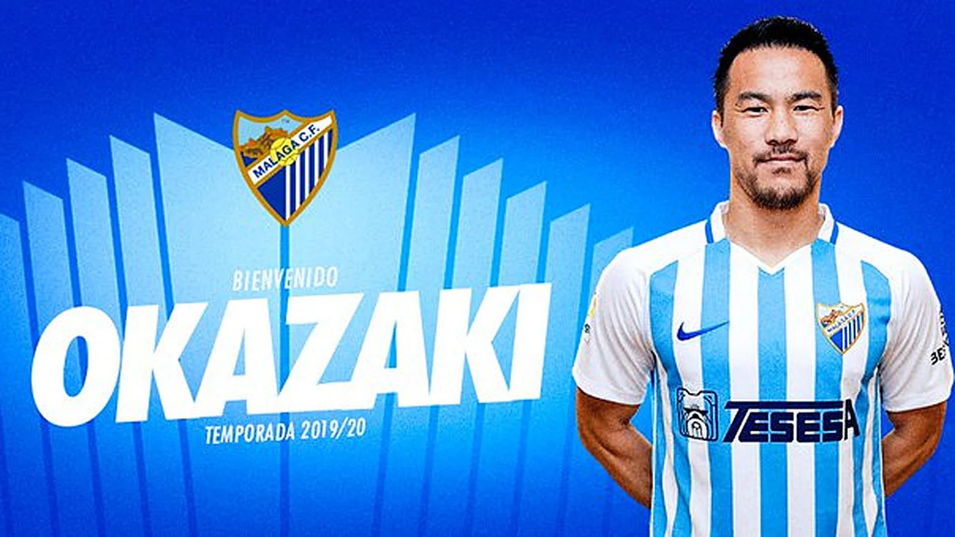 Imagen de bienvenida a Okazaki en el Málaga