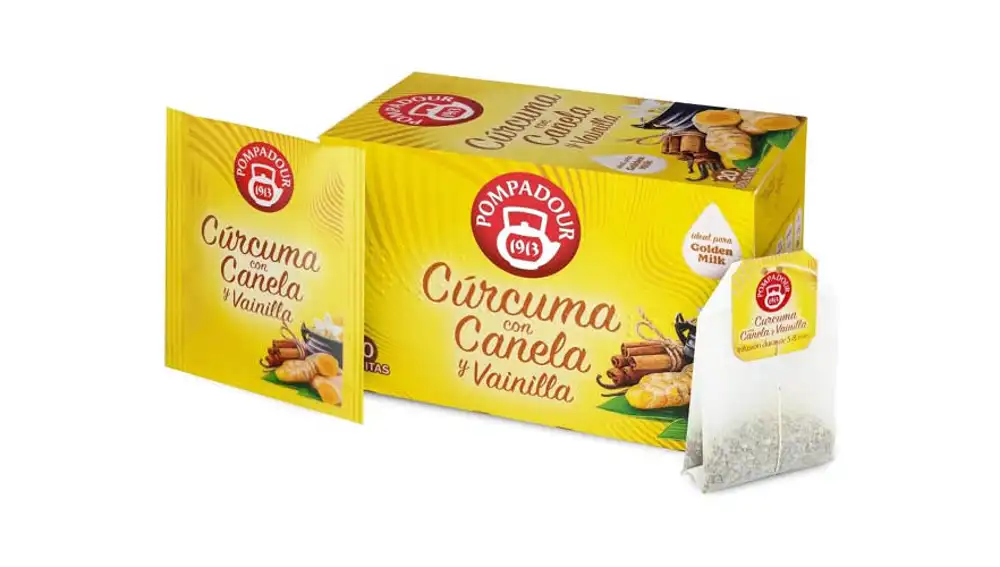 Infusión de cúrcuma con canela y vainilla.