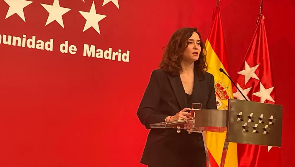 La presidenta madrileña, Isabel Díaz Ayuso