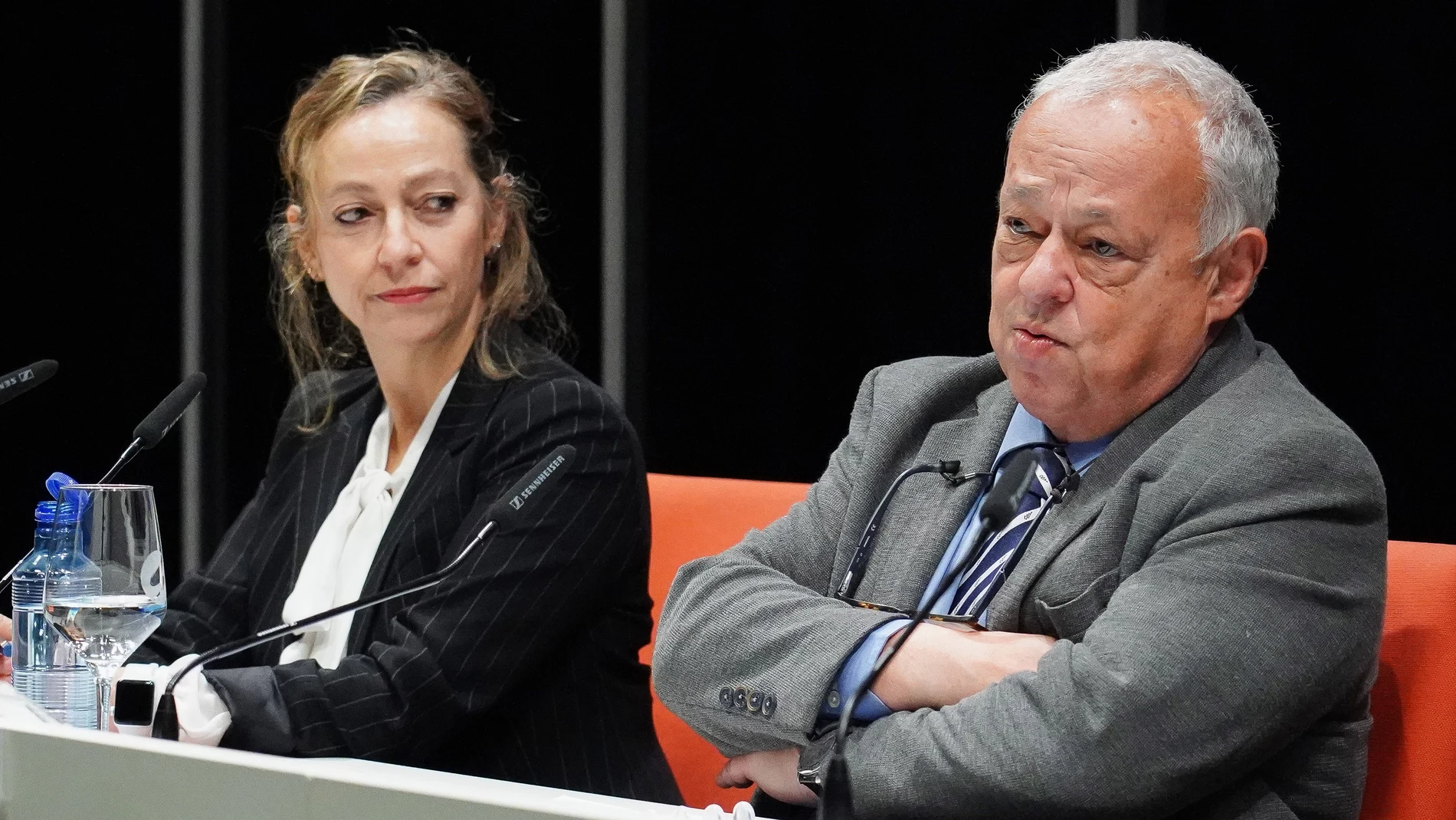 Santonja y Koré escobar durante la presentación de la programación de este año en el Musac