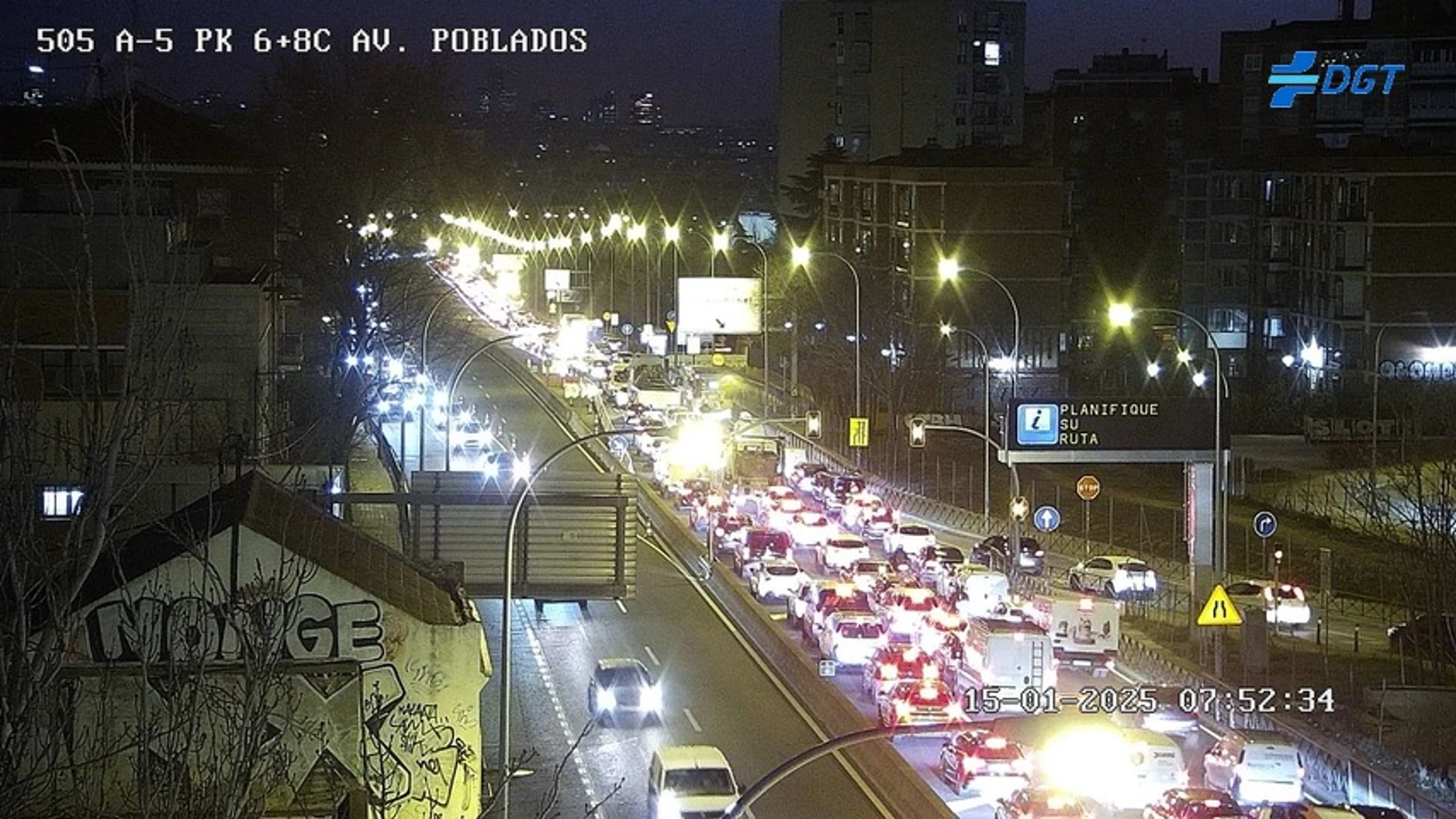 Primeras retenciones en la A-5 por el soterramiento: alternativas de transporte público en Madrid