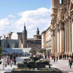 Así será la nueva Plaza del Pilar: fuentes renovadas, más espacio y cámaras de seguridad