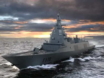 Recreación de la fragata española F-110 con el radar SPY-7 integrado Recreación de la fragata española F-110 con el radar SPY-7 integrado