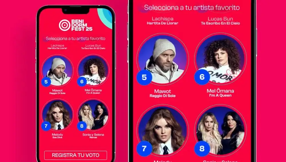 Imagen de la App para votar en el Benidorm Fest 2025