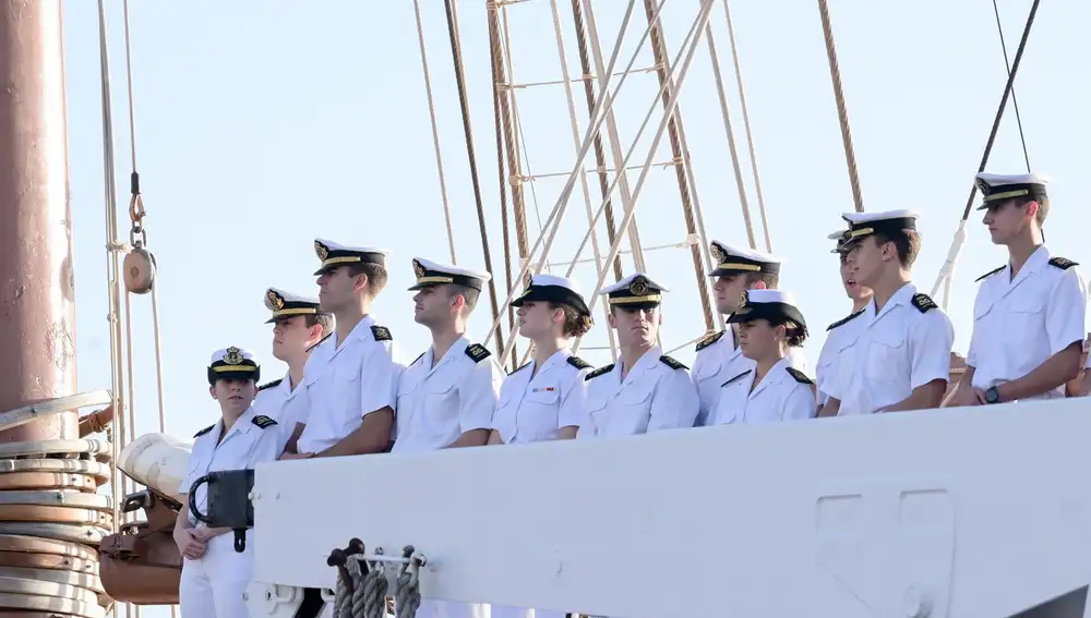 La princesa Leonor atraca en Tenerife a bordo del 'Elcano': casi 250 tripulantes, formación y maniobras hasta julio