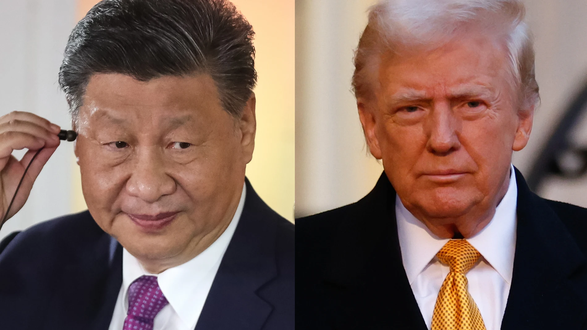 AME2016. BOGOTÁ (COLOMBIA), 17/01/2025.- Combo de fotografías donde se observa al presidente de China, Xi Jinping (i), y al presidente electo de EE.UU., Donald Trump. El presidente electo de EE.UU., Donald Trump, informó este viernes por la mañana que había mantenido una conversación por vía telefónica con el mandatario chino, Xi Jinping, y que ambos harán "todo lo posible para que el mundo sea más pacífico y seguro" a partir de que el lunes arranque su mandato. EFE/EPA/ Paolo Aguilar / Moham...