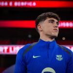 Cubarsí, en un entrenamiento del Barcelona